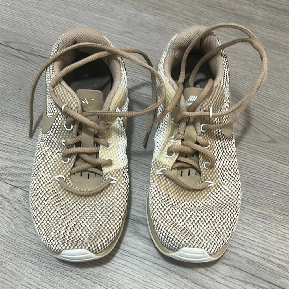 Nike Tan and White Sneakers